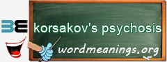 WordMeaning blackboard for korsakov's psychosis
